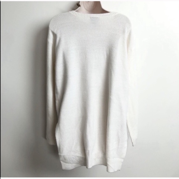 🆕 Nicole Miller high low soft knit beaded sweater - Picture 3 of 8